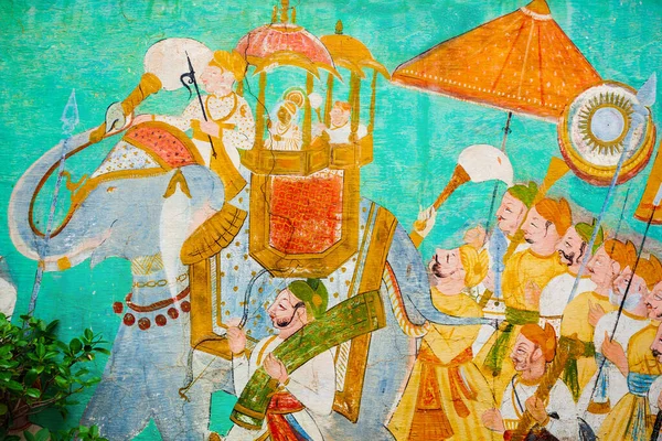 インドのコタ 2019年9月21日 インドのラジャスタン州コタ市にあるコタ ガラ市宮殿の絵画 — ストック写真
