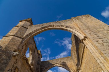 16. yüzyıl manastır San Anton - Castrojeriz, Kastilya ve Leon, İspanya muhteşem kalıntıları
