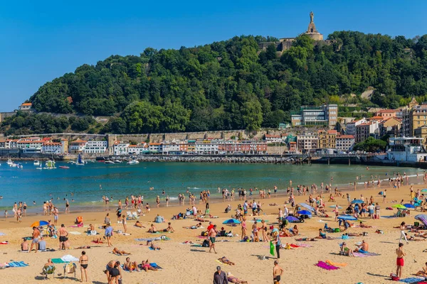 San Sebastian Paesi Baschi Spagna Paesaggio Della Spiaggia Concha Nella — Foto Stock