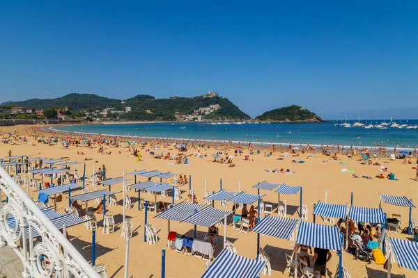 San Sebastian Paesi Baschi Spagna Paesaggio Della Spiaggia Concha Nella — Foto Stock