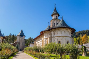 Moldovita, Romanya: Romanya 'daki Moldovita Manastırı. Bucovina 'nın güneyindeki Romen Ortodoks manastırlarından biri.