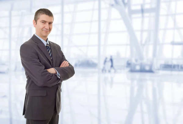 Glücklicher Geschäftsmann Porträt Büro — Stockfoto