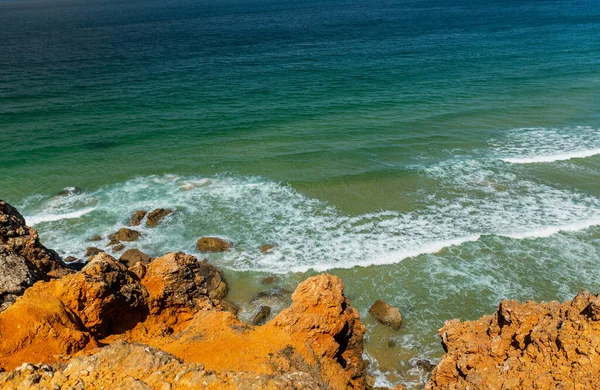 Rotsachtige Strand Sagres Dorp Algarve Portugal — Stockfoto