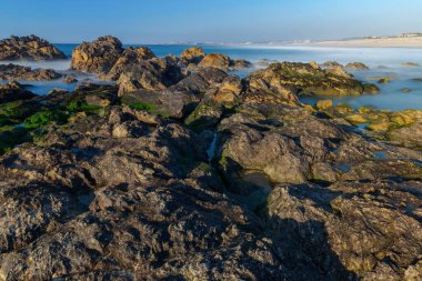 long exposure at the ocean in Mindelo north of Portugal