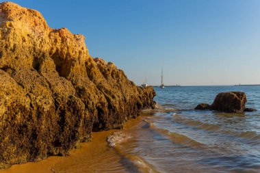 beach Praia Grande in Ferragudo in the Algarve in Portugal