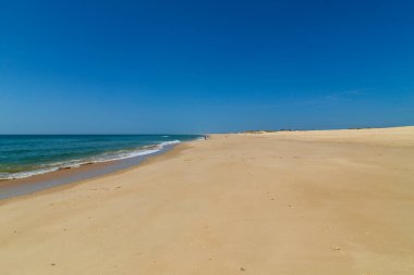 Beautiful empty beach in Algarve south coast, near Cacela Velha, Portugal
