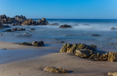 long exposure at the ocean in Mindelo north of Portugal