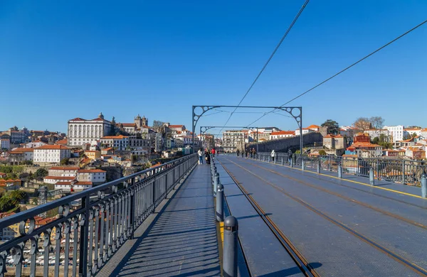 Porto Portugália Kilátás Ribeira Történelmi Negyedre Douro Folyó Partján Óvárosban — Stock Fotó