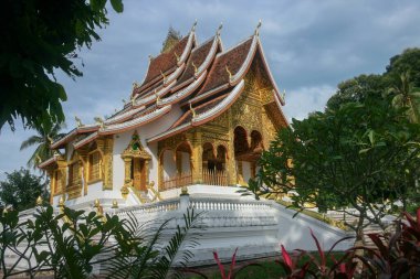 Haw Pha Bang altın Budist tapınağı, Luang Prabang Unesco Mirası, Laos 'u muhafaza etti.