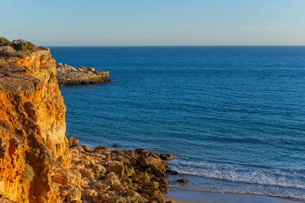 Summer Atlantic Rocky Coast View Ferragudo Algarve Portugal — Stock fotografie