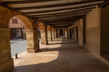 La Rioja. Spain: The way of Saint James, Santo Domingo de la Calzada arches, La Rioja, Spain