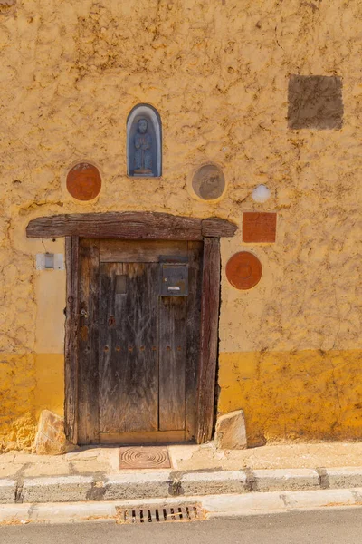 Мазарифе Кастель Леон Испания Вильяр Мазарифе Знаменитая Старая Дверь Провинция — стоковое фото