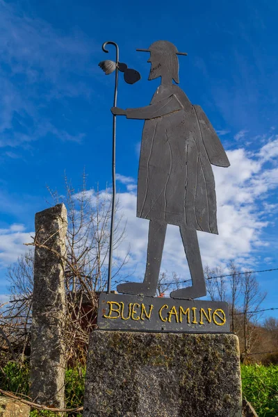 Estremadura Spanien Buen Camino Skylt Silver Vägen Till Santiago — Stockfoto