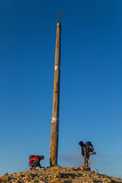 Foncebadon Spanya James Yolu Boyunca Cruz Hierro Adı Verilen Demir — Stok fotoğraf