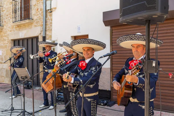 Navarra Spanien Mariachi Band Einem Kleinen Dorf Norden Spaniens — Stockfoto