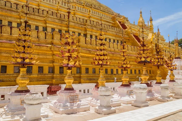 Bagan Myanmar Srpna 2020 Zlatá Krásná Shwezigon Pagoda Bagan City — Stock fotografie