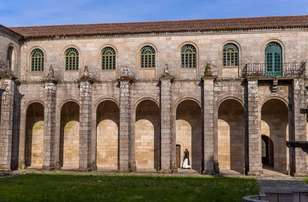 Orense Hiszpania Mnich Klasztorze Oseira Ourense Galicja Hiszpania Monasterio Santa — Zdjęcie stockowe