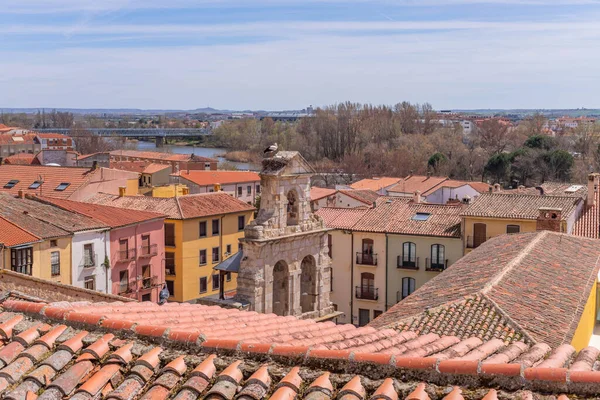 Městské Střechy Zamora Výhledem Řeku Duero Zamora Španělsko — Stock fotografie