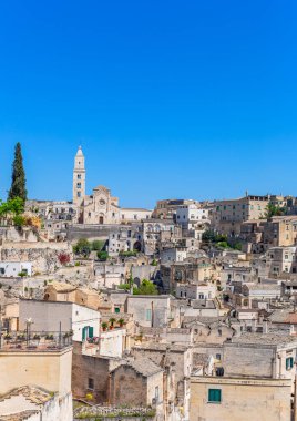Matera, İtalya: Antik Unesco mirası Matera (Sassi di Matera), Basilicata, güney İtalya.