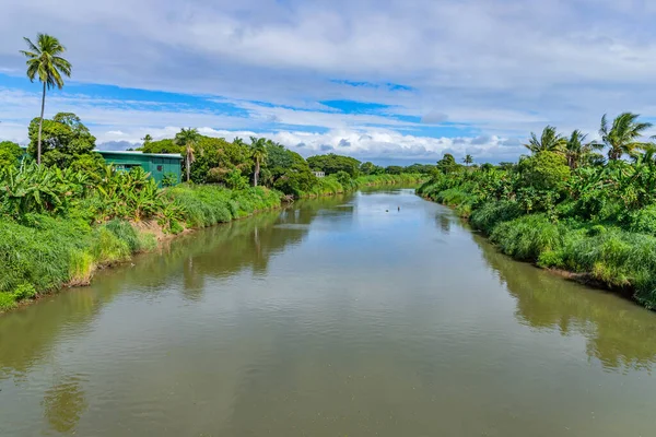 Río Nadi Serpenteando Por Valle Fiji — Foto de Stock