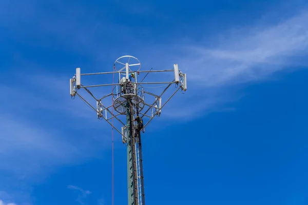 Fatima Portugalia Praca Wieży Antenowej Obsługi Telefonów Komórkowych Pracownik Techniczny — Zdjęcie stockowe