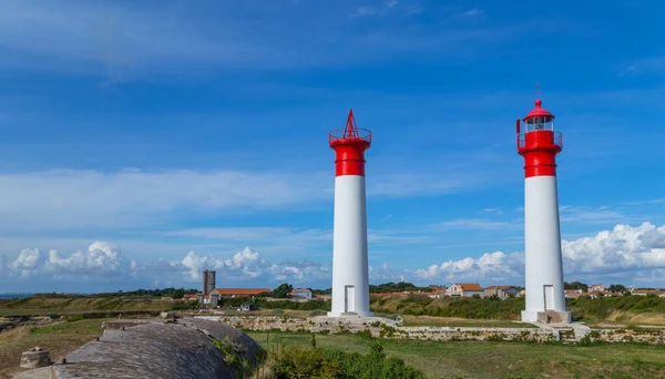 法国大西洋沿岸埃克斯岛的灯塔 — 图库照片