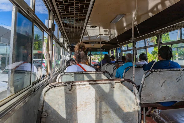 Нади Фиджи Коренные Фиджийцы Путешествуют Автобусе Фиджи Каждом Городе Деревне — стоковое фото