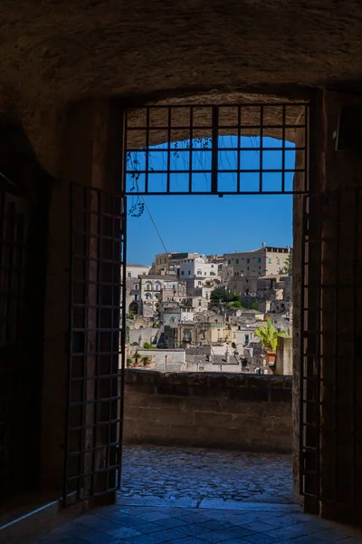 Vista Deslumbrante Antiga Cidade Matera Sul Itália — Fotografia de Stock