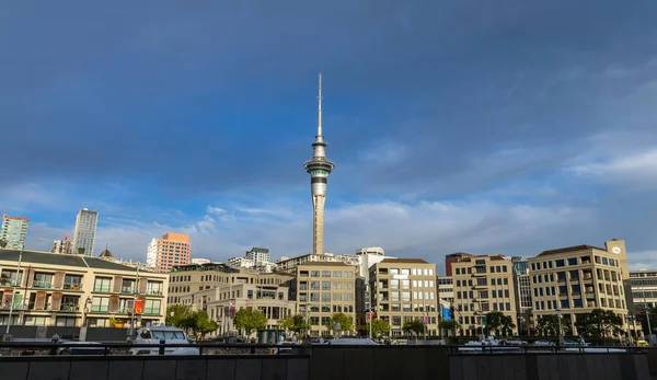 Auckland Zéland Kikötő Auckland Várossal Háttérben Zéland — Stock Fotó
