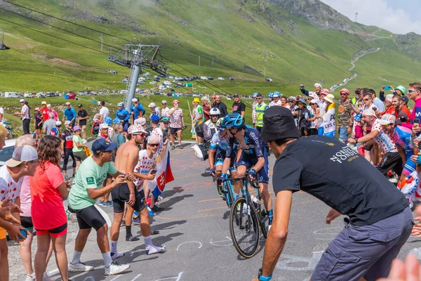 Col Tourmalet Γαλλία Romain Bardet Αναρριχάται Στο Δρόμο Προς Col — Φωτογραφία Αρχείου