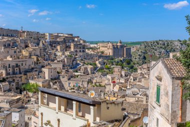Matera, İtalya: Matera (Sassi di Matera), Basilicata, güney İtalya. Tarih öncesi mağara evleri
