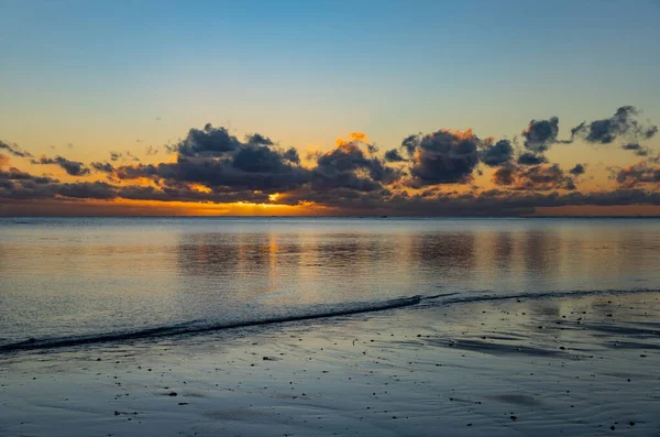 Sunset Blue Lagoon Beach Nacula Island Yasawa Fiji — Stock Photo, Image