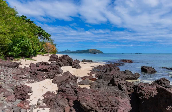 Kameny Pláži Ostrově Nacula Yasawské Ostrovy Fidži — Stock fotografie