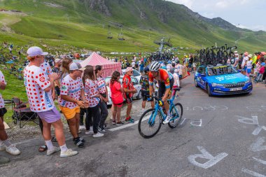 Col du Tourmalet, Fransa: Alex Kirsch Pyerenees dağlarındaki Col du Tourmalet yoluna çıktı..