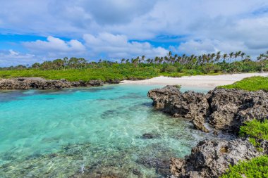 Vanuatu 'daki Efate Adası' nda sahil, Port Vila yakınlarında. Doğu kıyısında ünlü bir plaj.