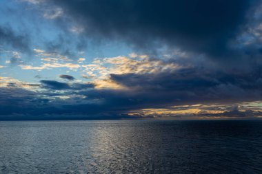 Günbatımı Blue Lagoon Beach Nacula Adası, Yasawa, Fiji