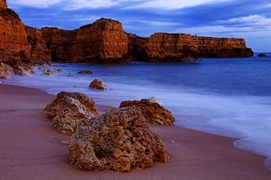 algarve, Portekiz okyanusta adlı uzun pozlama