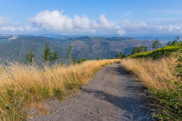 Landscape along the Camino de Santiago trail between Grandas de Salime and Fonsagrada, Asturias, Spain