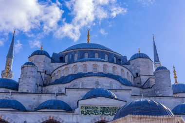 Detail of the Sultan Ahmed Mosque, known as the Blue Mosque is an historic mosque in Istanbul. It was built from 1609 to 1616