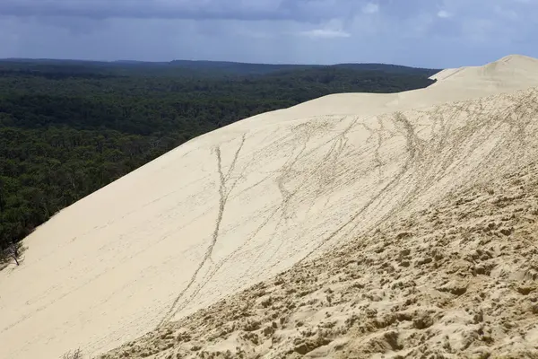 Famous Dune Pyla Highest Sand Dune Europe Pyla Sur Mer — Stock Photo, Image