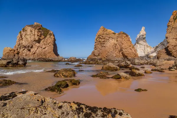 Фелия Урса Пляж Урса Синтре Недалеко Лисбона Португалии Лицензионные Стоковые Изображения