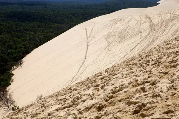 Famous Dune Pyla Highest Sand Dune Europe Pyla Sur Mer — Stock Photo, Image