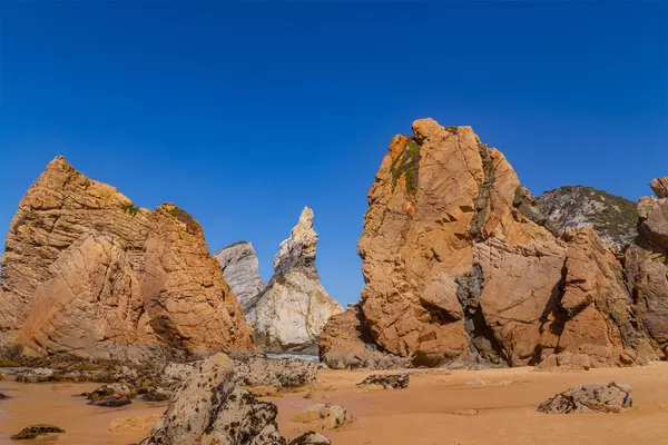 Фелия Урса Пляж Урса Синтре Недалеко Лисбона Португалии Лицензионные Стоковые Изображения