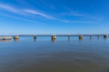 Tagus nehrinin kıyısında Belem, Lizbon, Portekiz