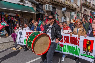 Porto, Portekiz: 1 Mayıs 'ın Kutlaması ve Protestosu Portekiz' de, İşçi Bayramı 'nda, Porto, Portekiz' de
