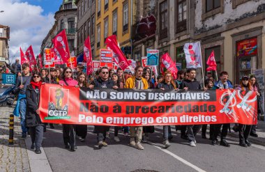 Porto, Portekiz: 1 Mayıs 'ın Kutlaması ve Protestosu Portekiz' de, İşçi Bayramı 'nda, Porto, Portekiz' de