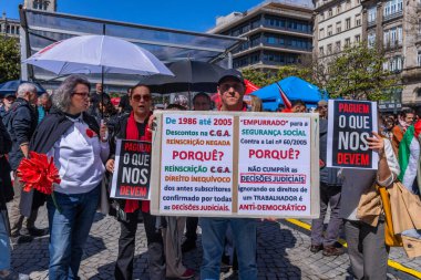Porto, Portekiz: 1 Mayıs 'ın Kutlaması ve Protestosu Portekiz' de, İşçi Bayramı 'nda, Porto, Portekiz' de