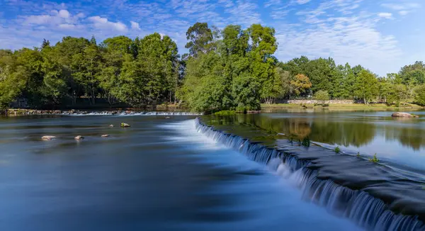 stock image River waterfall in Adafufe, Cavado river, Braga. Portugal