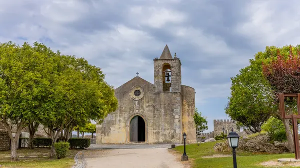 stock image Church of Santa Maria de Alcacova in the castle at Montemor-o-Velho, Portugal