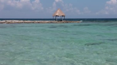 Karayip Denizi, Meksika yucatan Yarımadası'nda ahşap dok